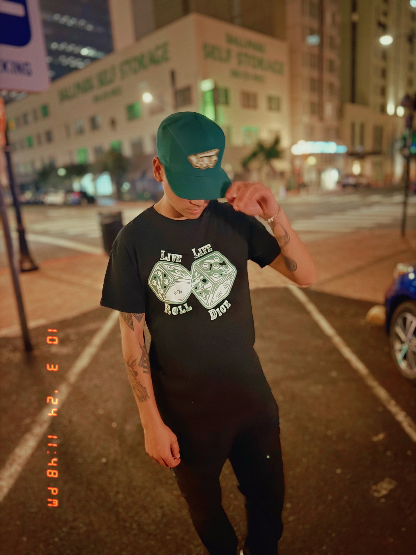 Black/White/Green Dice T-Shirt