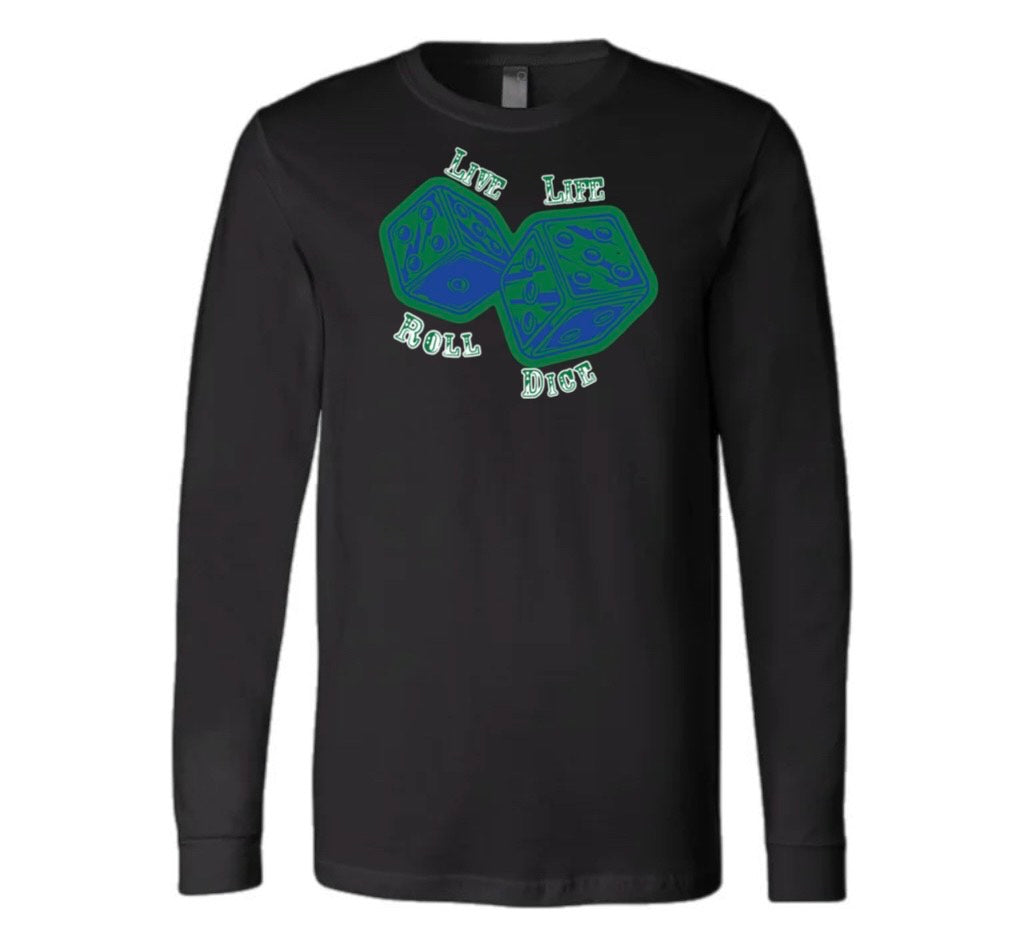 Green and Blue Dice Long Sleeve