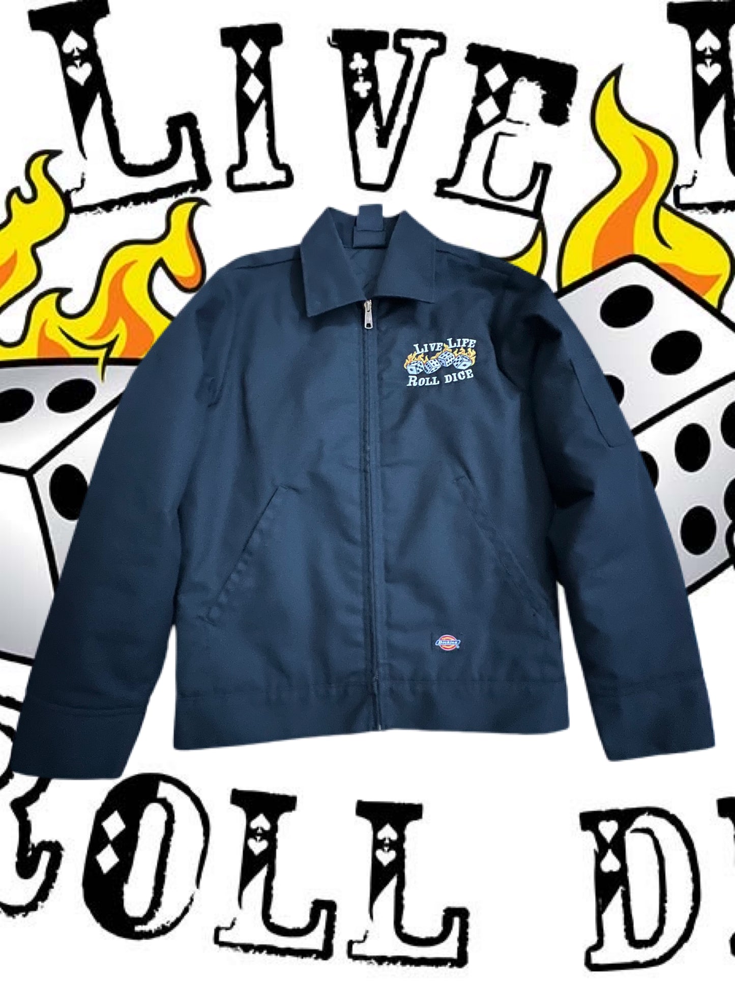 Live Life Roll Dice Work Jacket