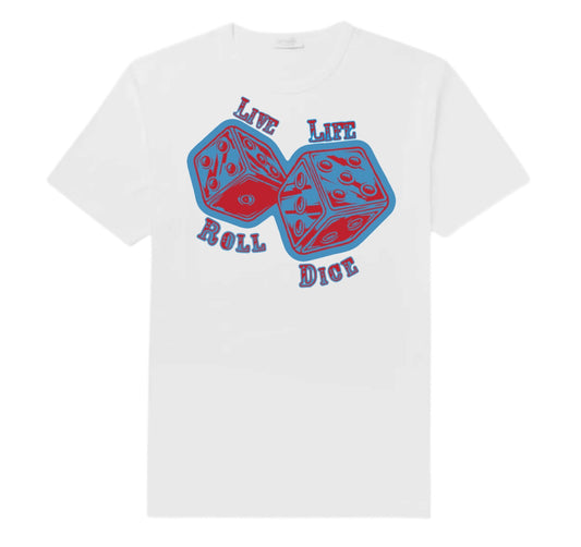 Baby Blue and Red Dice T-Shirt