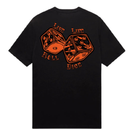 Orange and Black Dice T-Shirt