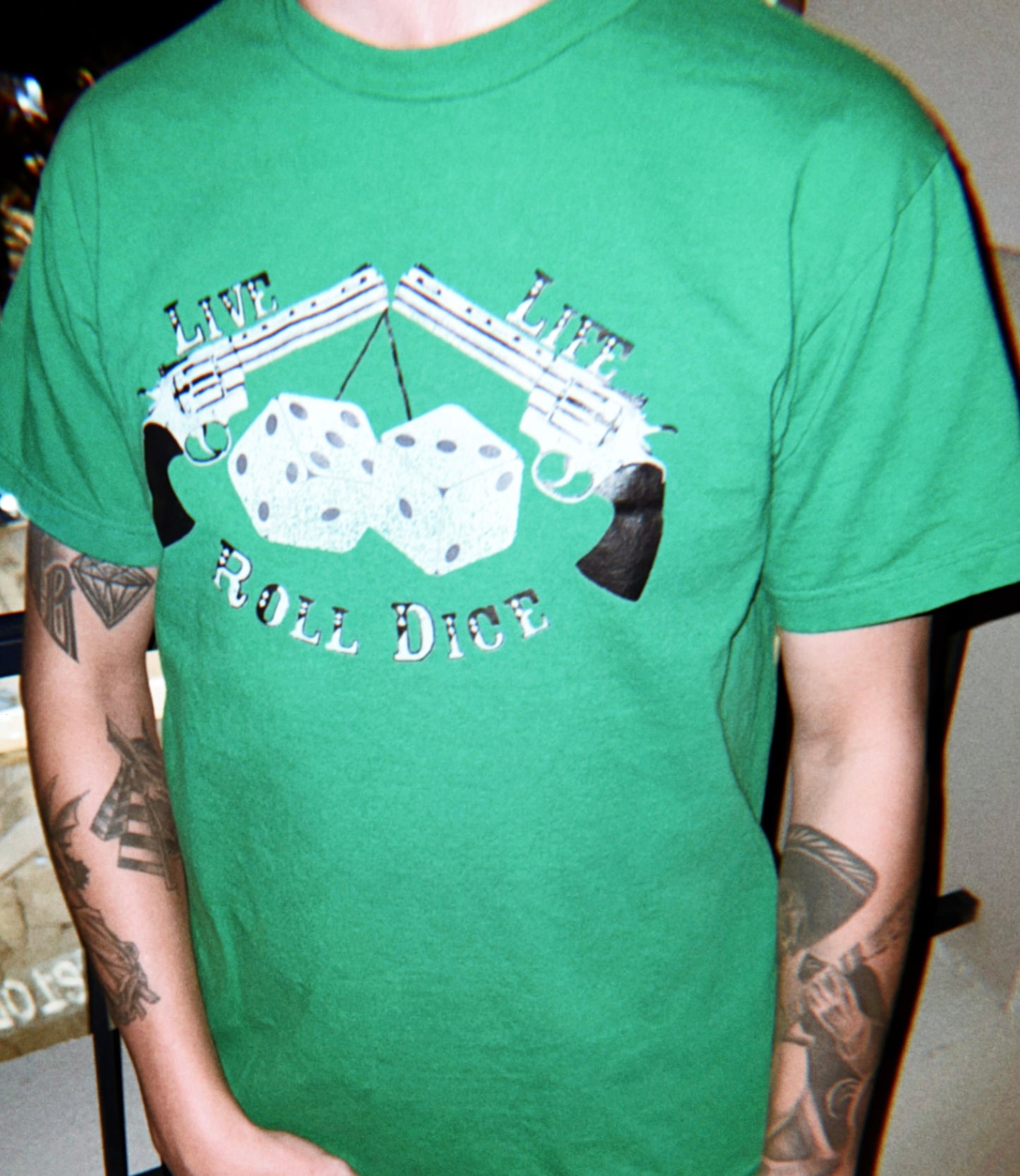 Green Revolver Dice T-Shirt