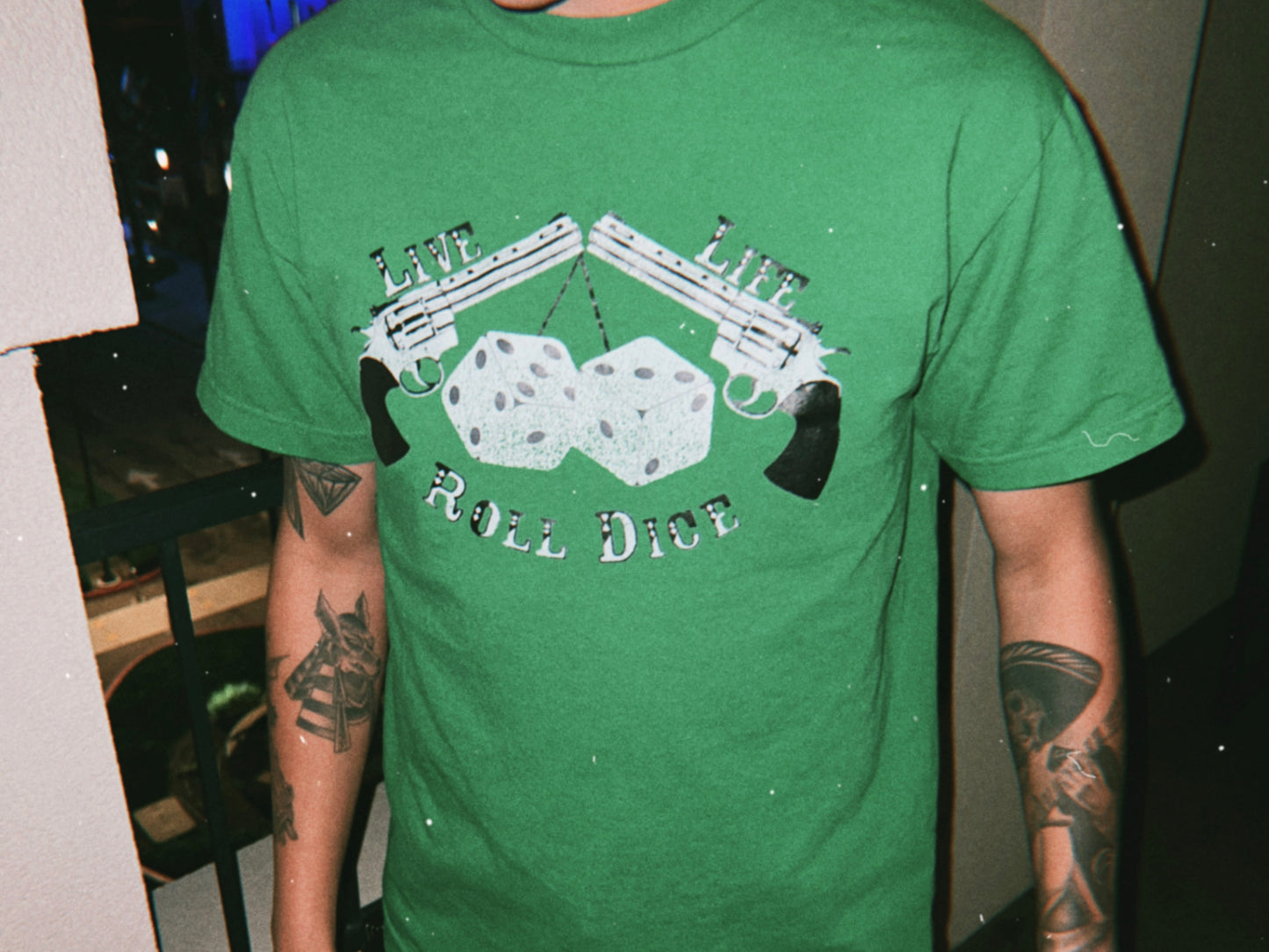 Green Revolver Dice T-Shirt