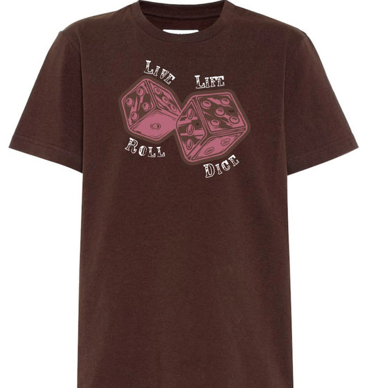 Brown and Pink Dice Shirt