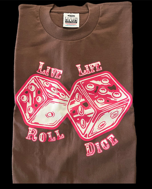 Brown and Pink Pro Club Dice Shirt