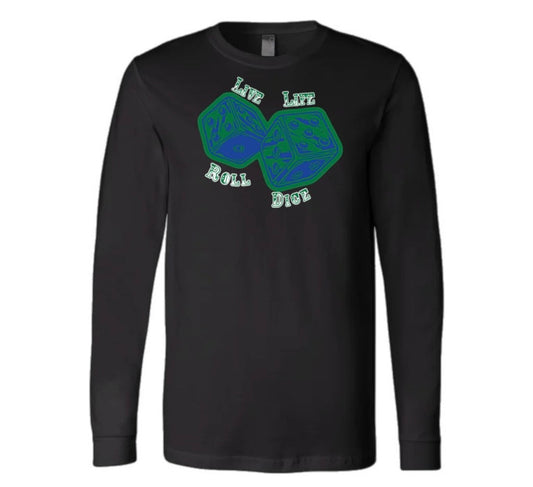 Green and Blue Dice Long Sleeve